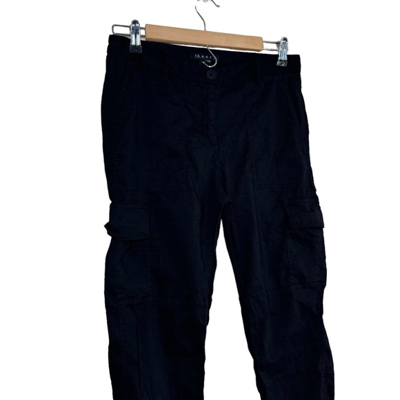 Theory Black Hannon Cargo Trousers Size 4 - Picture 3 of 11
